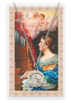 24'' Saint Cecilia Holy Card & Pendant
